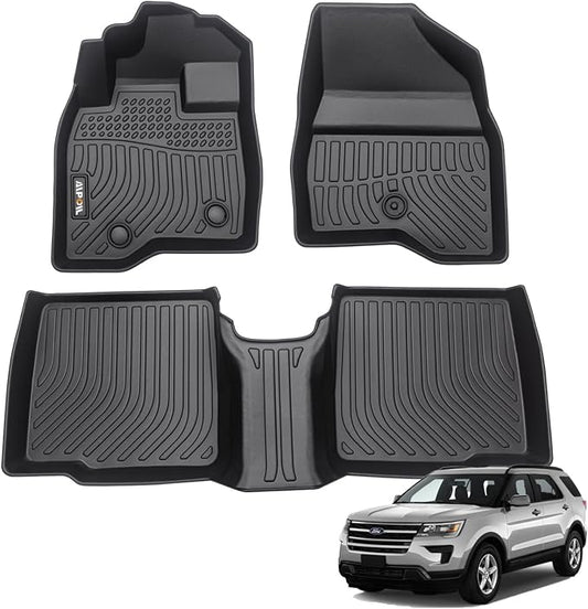 AIPOIL® Floor Mats for 2015-2019 Ford Explorer 7 Seats Front Two Rows of Floor by AIPOIL