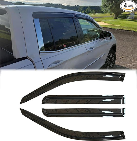 94276 Sunproof Waterproof Side Window Wind Deflector, Window Visor fit by Puermto