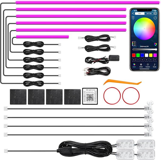 Acrylic Interior Car LED Strip Light by MAODANER