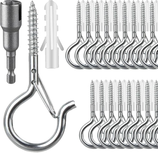 36 PCS Q-Hanger Hooks, Screw Hooks by FSAH