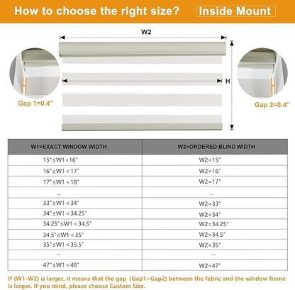 Persilux Cordless Zebra Blinds for Indoor Windows, Free-Stop Cordless, Light - Image 7