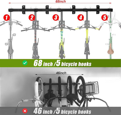 Bike Storage Rack, Garage Wall Mount Hanger, Indoor Bicycle Organizer - Image 3