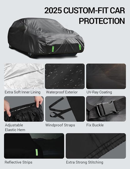 Proadsy Car Cover Custom Fit for Dodge Challenger 2008-2025, Windproof - Image 8