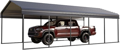 PHI VILLA Outdoor Carport Canopy 12' x 25', Metal Carport Tent Heavy Duty - Image 2