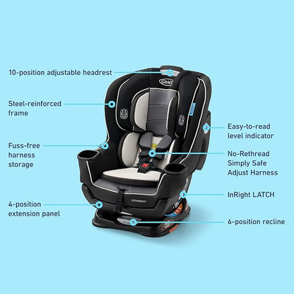 Graco Extend2Fit Convertible Baby Car Seat, Rear and Forward Facing, Adjustable - Image 7