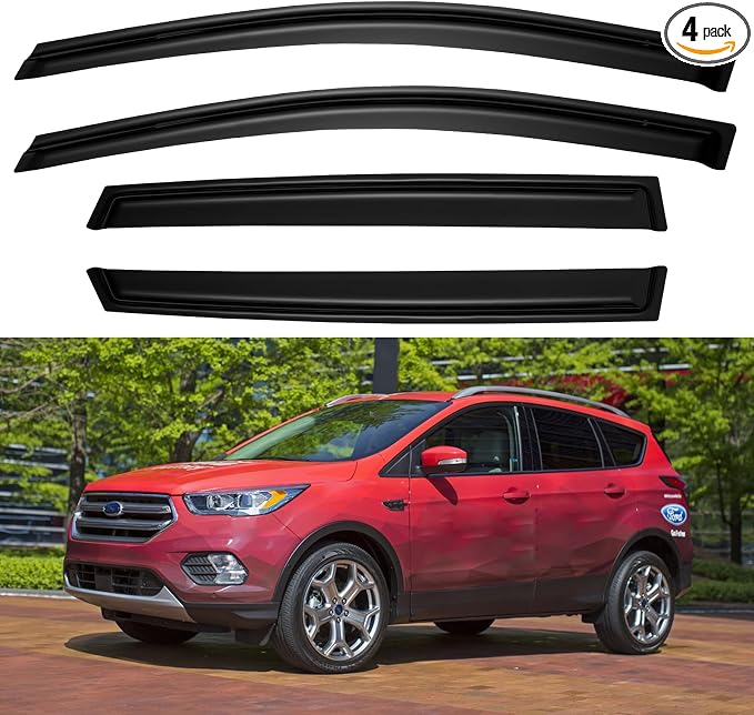 Window Visors Rain Guards Shield by YQAUTEC