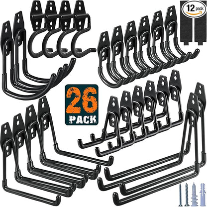 26 Pack Garage Hooks Heavy Duty Utility Steel by HUPBIPY