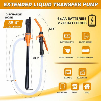 Portable Power Battery Pump, Battery Powered Electric Siphon Pump - Image 2