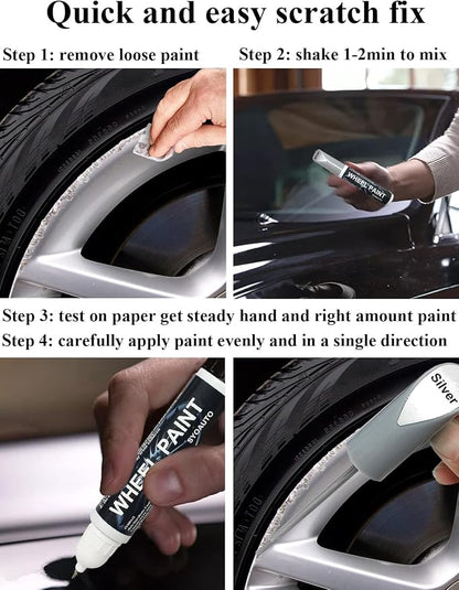 SYOAUTO Black Rim Touch Up Paint Rim Scratch Repair Pen Wheel Touch Up Paint - Image 5