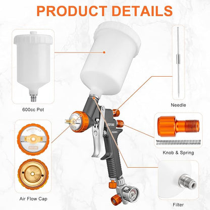REFINE Air Spray Gun, Auto Paint Gun - Image 7