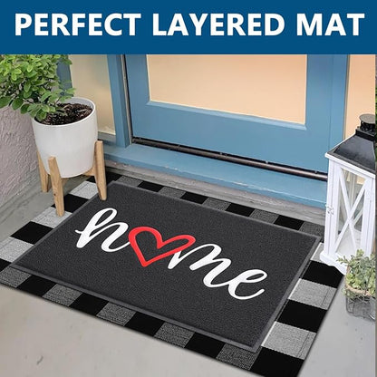 EARTHALL Door Mat Outside Inside Home Doormat, Durable Floor Mat Non Slip Mat - Image 3