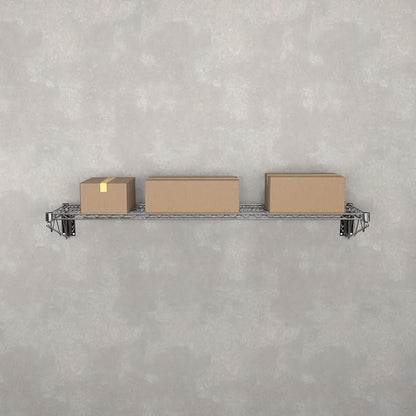 14" x 48" Chrome Wire Wall Mount Shelf - Image 2