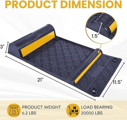 8 Pack Rubber Parking Guide Mat, Anti-Skid Garage Parking Mats, Self-Adhesive - Image 2