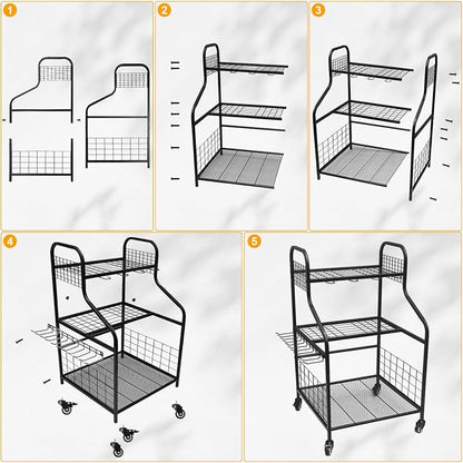 FZK Garden Tool Organizer, Heavy Duty Steel Yard Tool Organizer - Image 2