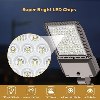 240W LED Parking Lot Lights Commercial Area Oudoor Lighting Dusk to Dawn LED - Image 2