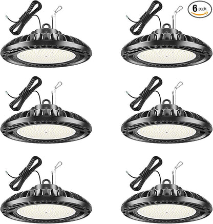 6 Pack 400W LED High Bay Light 56000LM 5000K 120VAC UFO Light IP65 Waterproof by YELLORE-Professionalledlightsmanufacturerspecializingincommercialandindustriallighting