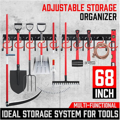 68" All Metal Garden Tool Organizer - Image 3