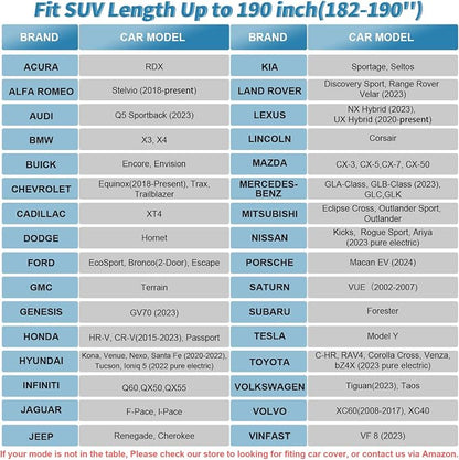 SUV Waterproof Car Covers for Automobiles All Weather Season UV Protection - Image 3