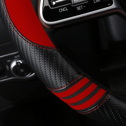 Car Steering Wheel Covers for Women Girl Padded Carbon Fiber PU Leather Cute - Image 4