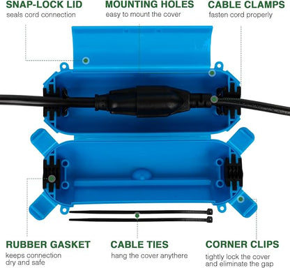Flemoon Outdoor Extension Cord Cover, IP44 Waterproof Box and Safety Housing - Image 2