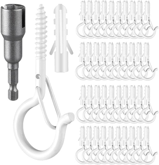 48 PCS Q-Hanger Hooks, Screw Hooks by FSAH