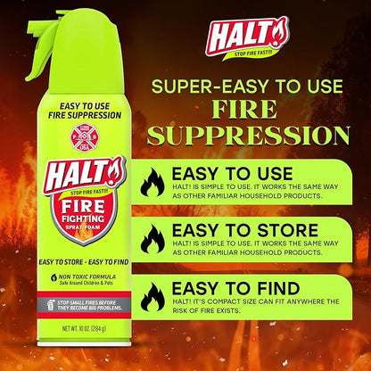 HALT! Fire Fighting Foam Spray – Non-Toxic, PFAS Free, and Find in Emergency – - Image 5