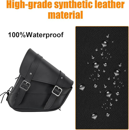 Motorcycle Saddle Bags Leather Motorcycle Solo Swing Arm Bag - Image 3