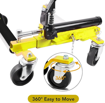 4 Pcs Car Wheel Dolly with Hydraulic Tire Jack, 1500LBS Capacity Trailer Dolly - Image 4