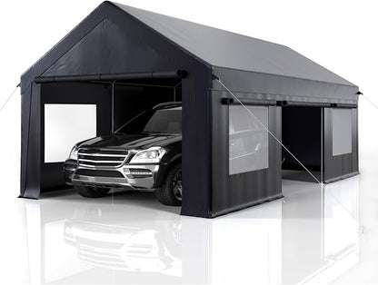 Carport 12' x 20' Heavy Duty Portable Garage, Carport Canopy - Image 6