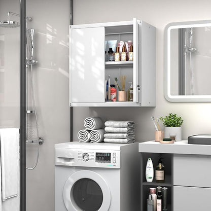 GREATMEET Metal Wall Cabinet, Wall Mounted Cabinet - Image 8
