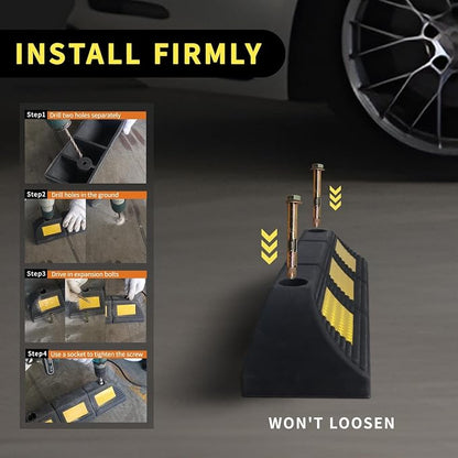 Parking Stopper for Garage Parking Aid 1 Pack Block, Car Truck Curb Floor - Image 3