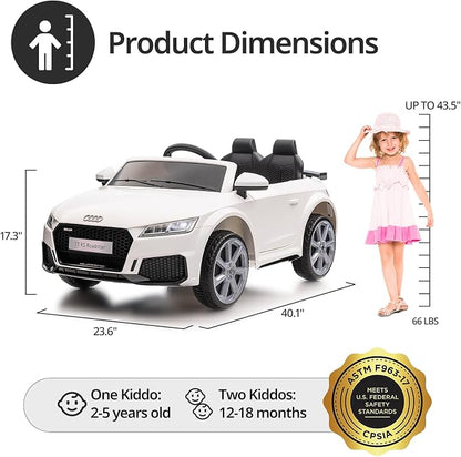 Electric Ride on Car for Kids, Licensed Audi 12V 7Ah Kids Ride-on Toy for - Image 7