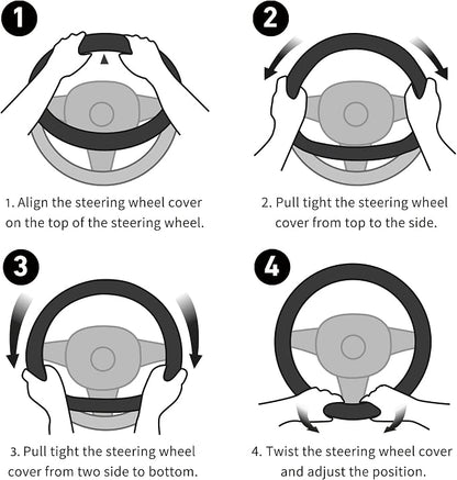 Soft Car Steering Wheel Cover for Sedan, Warm Luxury Velvet, Anti Slip - Image 8