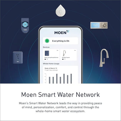 Moen Flo Smart Water Leak Detector, Drip or Flood Sensor Alarm - Image 6
