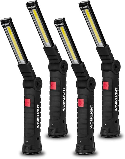 Gifts for Men 4Pack LED Flashlight, Rechargeable Work Lights by Lmaytech