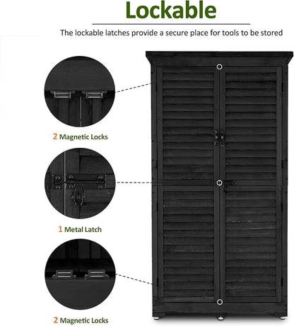 MCombo Outdoor Storage Cabinet, Garden Storage Shed, Outside Vertical Shed - Image 7
