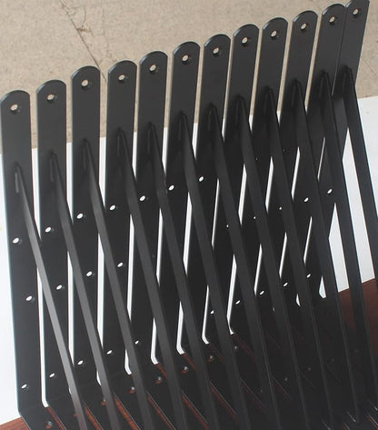 32 Pack L14 x H 10" Black Heavy Duty Shelf Brackets - Image 5