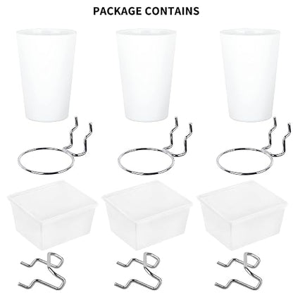 6 Sets Pegboard Bins Cups with Hooks Loops, Pegboard Hooks Assortment, Hooks - Image 7