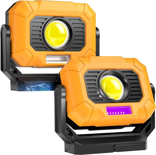 Adelante 2Pack Magnetic Work Light Rechargeable, 1500LM LED Work Light by Adelante