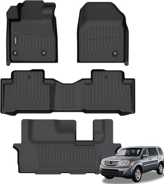 ANBINGO®Floor Mats Fit for Pilot 2009-2015.All Weather Protection TPE by ANBINGO