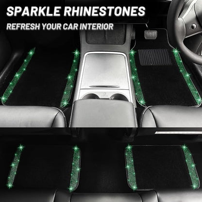 NBTEPEM Bling Car Floor Mats Full Set, Universal Fit Most Cars - Image 6
