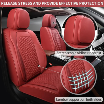 Car Seat Covers Full Set Leather Seat Covers Automotive Seat Covers Universal - Image 2
