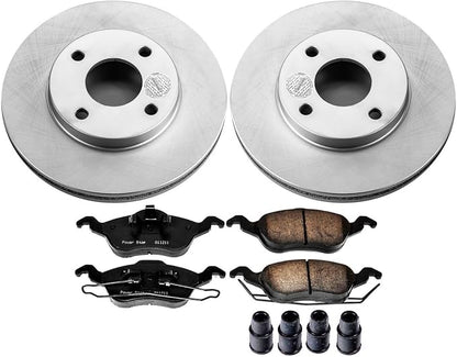Power Stop CRK1358 Coated Brake Rotor and Ceramic Brake Pads- Front - Image 2