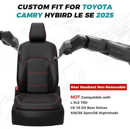 Leather Seat Covers for Toyota Camry 2025 LE SE Hybrid - Image 2