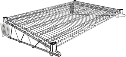 24" x 36" Chrome Wire Wall Mount Shelf by Krollen+Industrial