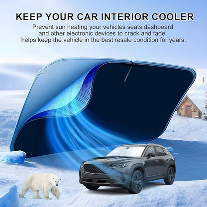 T TGBROS Windshield Sun Shade for Mazda CX-50 2023-2025 2026 Front Window - Image 2