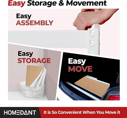 HOMEDANT White 5 Tier Laminated Boltless Heavy Duty Garage Storage Adjustable - Image 7