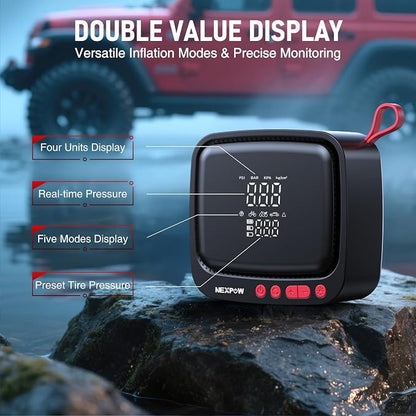 NEXPOW Tire Inflator Portable Air Compressor, 180 PSI Cordless Air Pump - Image 6