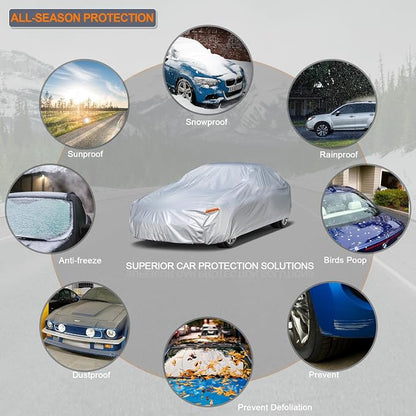 Kayme 6 Layers Car Cover Waterproof All Weather - Image 4