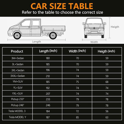 Pickup Truck Cover Waterproof All Weather, Outdoor Sun UV Rain Pickup Protection - Image 5